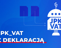 Grafika z napisem JPK_VAT deklaracja.