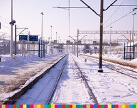 Tory kolejowe oraz perony dworca PKP