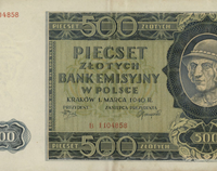 banknot 500 złotych z wizerunkiem górala