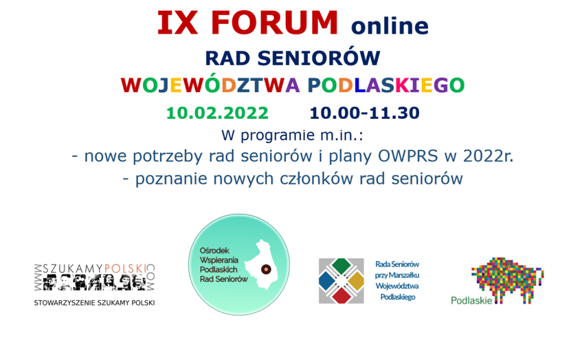 Program IX Forum - został zawarty w materiale prasowym.