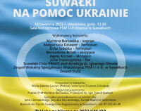 Plakat: Suwałki na pomoc Ukrainie