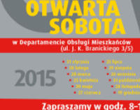 Otwarte Soboty w Departamencie Obsługi Mieszkańców w 2015 r.