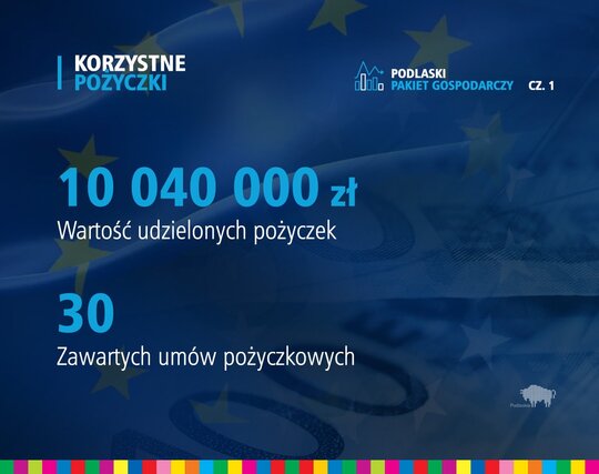 Grafika prezentująca wysokość 30 pożyczek na kwotę ponad 10 milionów złotych w ramach PPG