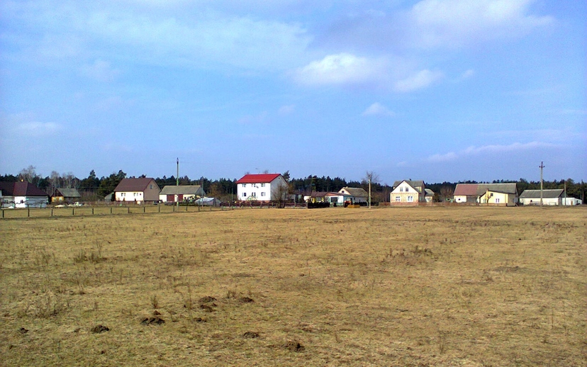 Panorama wsi Cieloszka w powiecie  kolneńskim
