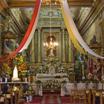 Wnętrze kościoła pw. Wniebowzięcia Najświętszej Marii Panny i św. Stanisława Biskupa i Męczennika w Narwi