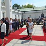 Milena i Kamil Chodniccy tuż po odebraniu pucharu z rąk Prezydenta RP