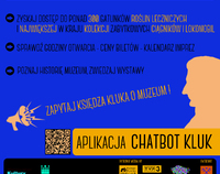 Plakat "Chatbot Kluk" - zapytaj księdza Kluka o muzeum !