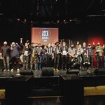 Zdjęcie grupowe muzyków biorących udział w Rockowaniach 2020