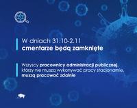 Grafika informacyjna dotycząca nowych obostrzeń związanych z epidemią.