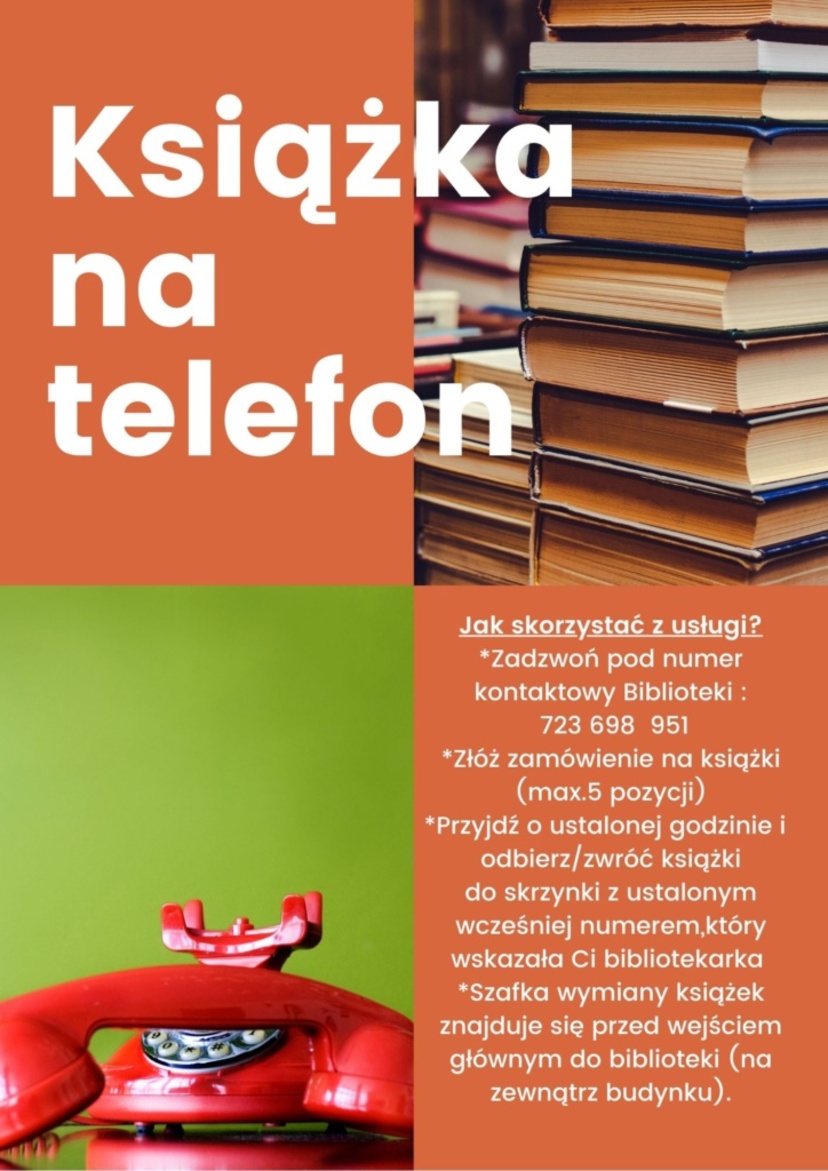 Plakat dotyczący akcji Książka na telefon.