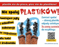 Plakat kampanii Plastik nie do pieca