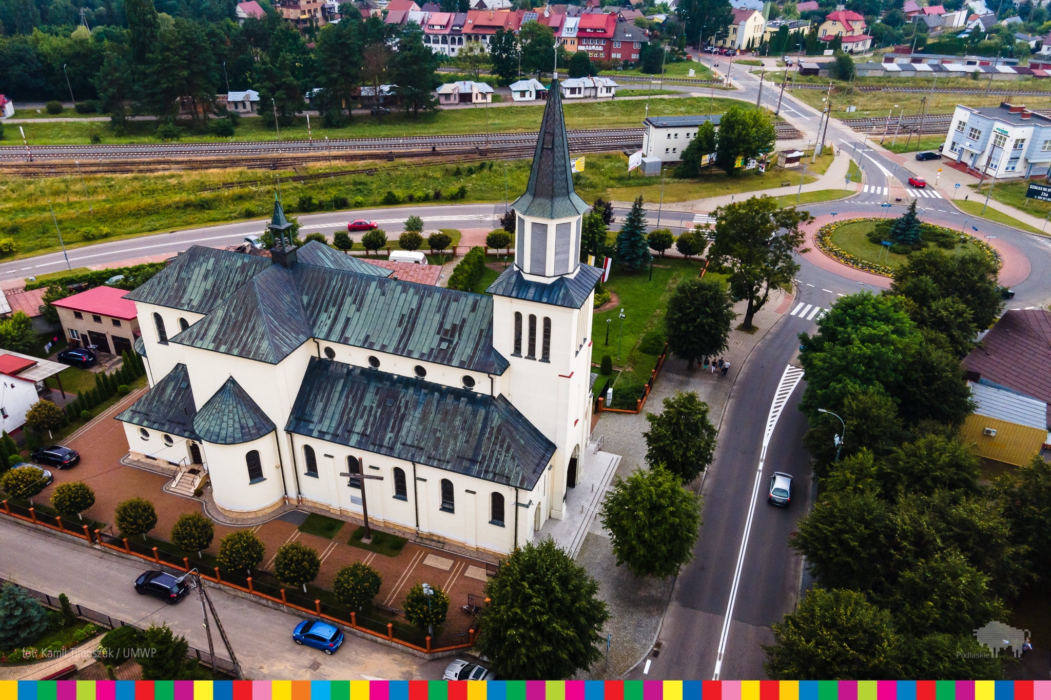 kościół w Hajnówce, zdjęcie z drona