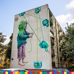 Mural na bloku na osiedlu Antoniuk w Białymstoku