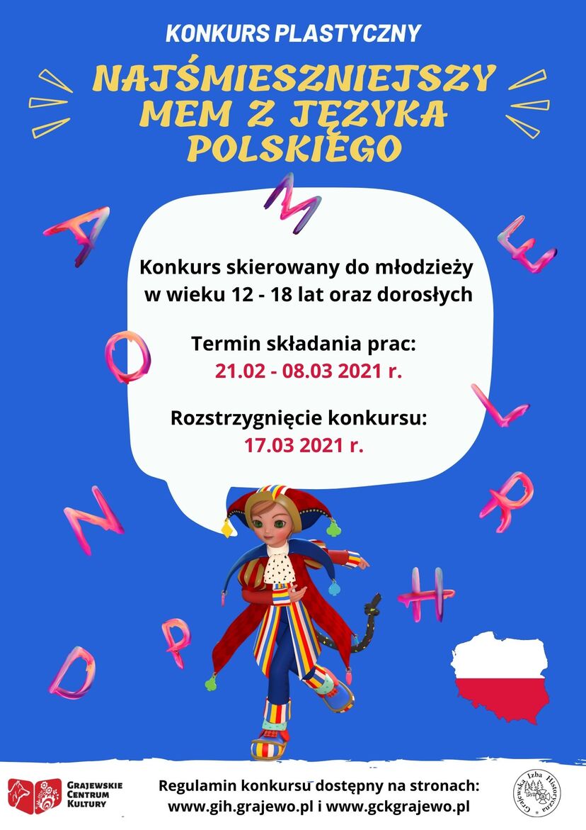 Plakat informujący o konkursie.