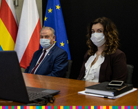 Wicemarszałek Marek Olbryś i dyrektor Anna Krysztopik - konferencja Ministerstwa Klimatu i Środowiska