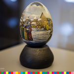 Eksponat w Muzeum Ikon w Supraślu w kształcie jajka.