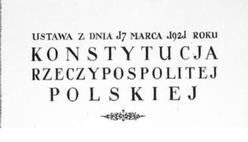 Nagłówek ustawy zasadniczej z dnia 17 marca 1921 roku