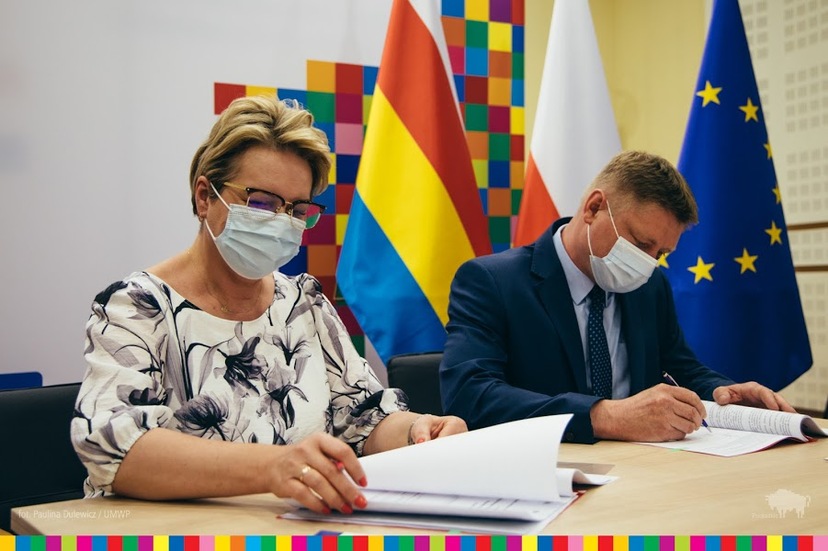 Podpisanie umowy z dyrektor Szpitala Psychiatrycznego w Choroszczy
