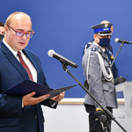 Sekretarz Województwa Podlaskiego podczas przemowy