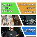 plakat „Weekend Seniora z kulturą” w Książnicy Podlaskiej