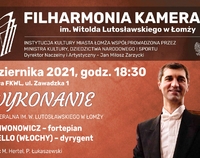 Plakat filharmonii z informacją o koncercie