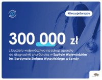 Kwota 300 tys. zł przeznaczona na łomżyński szpital