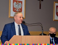 Marek Olbryś za mównicą.