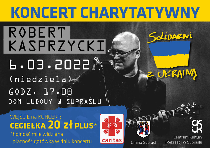 plakat Koncert Charytatywny Solidarni z Ukrainą