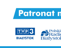 logo patronatów medialnych radio Białystok TVP Białystok Wrota Podlasia Kurier Poranny, Gazeta Współczesna