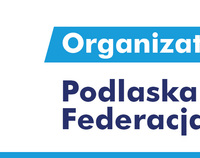 logo Ogólnopolskiej Olimpiady Młodzieży w sportach halowych Podlaskie 2022 oraz Podlaskiej Federacji Sportu w Białymstoku