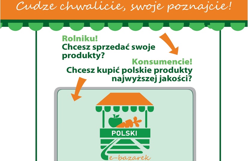 Plakat z napisem "Cudze chwalicie - swoje poznacie"