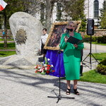 Wiesława Burnos w trakcie przemówienia.