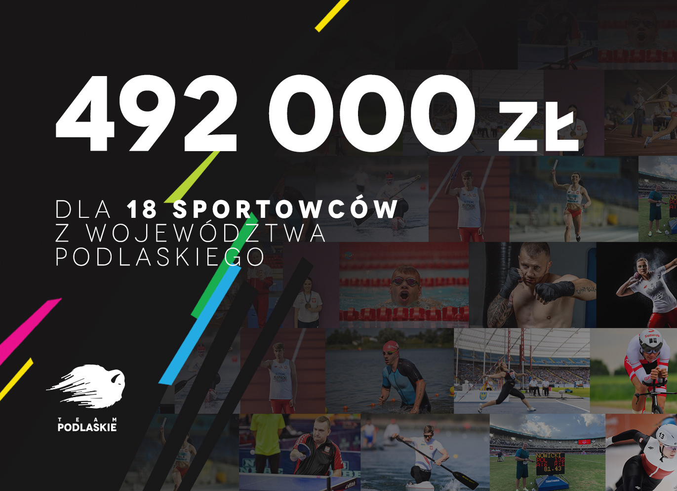 492 tys. zł dla 18 sportowców